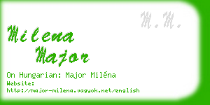 milena major business card