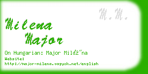 milena major business card